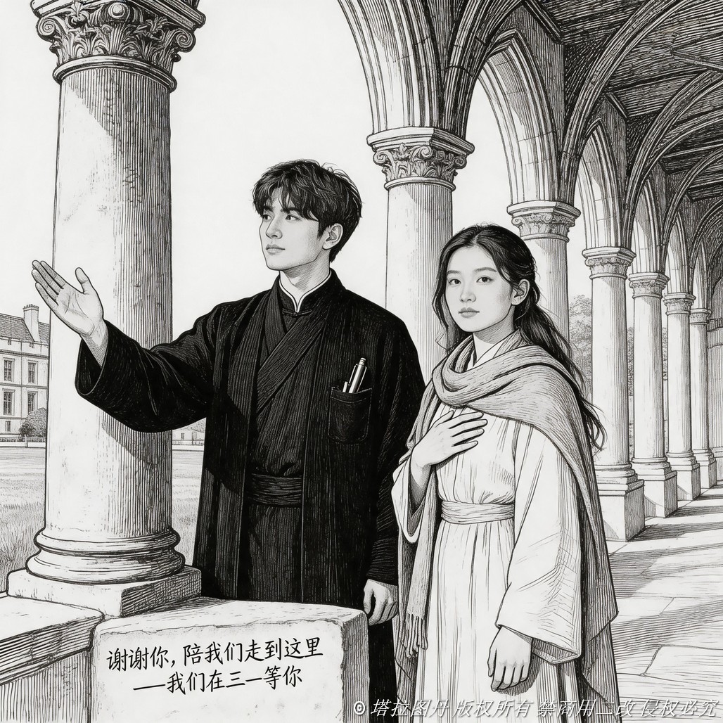jimeng-2026-05-07-5229-正面描述： 黑白线描，白描勾线，仿钢笔_毛笔手绘，略带版画肌理，纯黑白，无任何彩....jpg